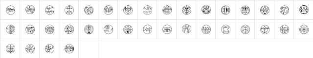 Black Magick Regular  glyph index