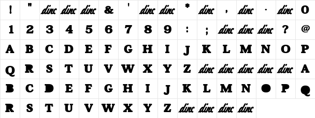 Levi Stubbs Tears Regular  glyph index