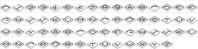 NevelType Regular  glyph index