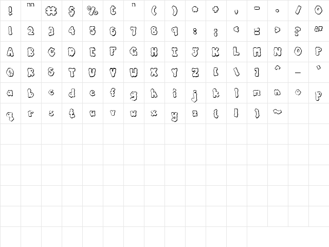CK Smooth Rock Regular  glyph index