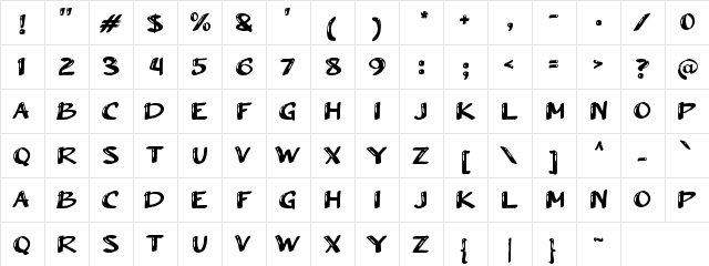 a Arush Shiny Regular  glyph index