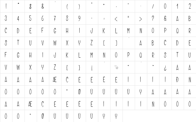 Grilled Chicken Regular  glyph index