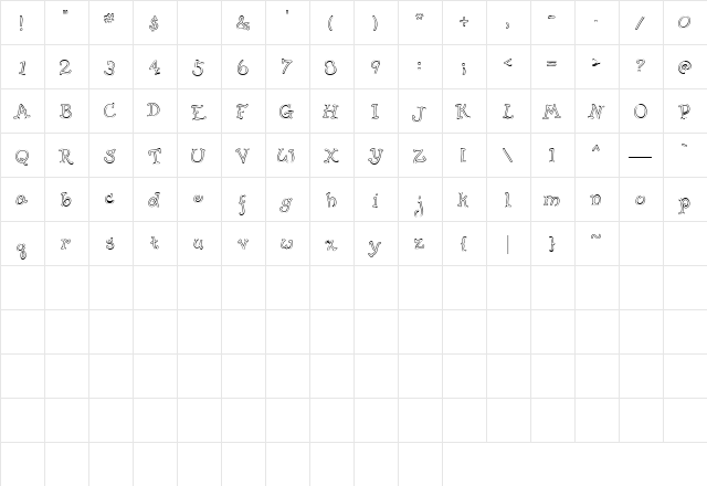 LD Impetuous Regular  glyph index