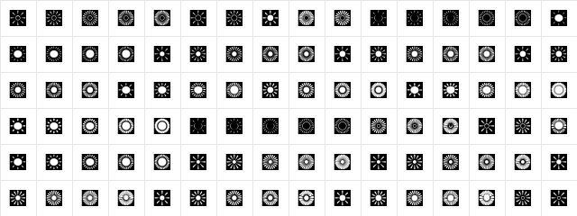 Nikkoo01 Regular  glyph index