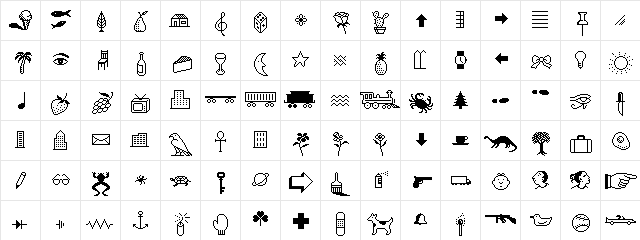 Classics Cairo  glyph index