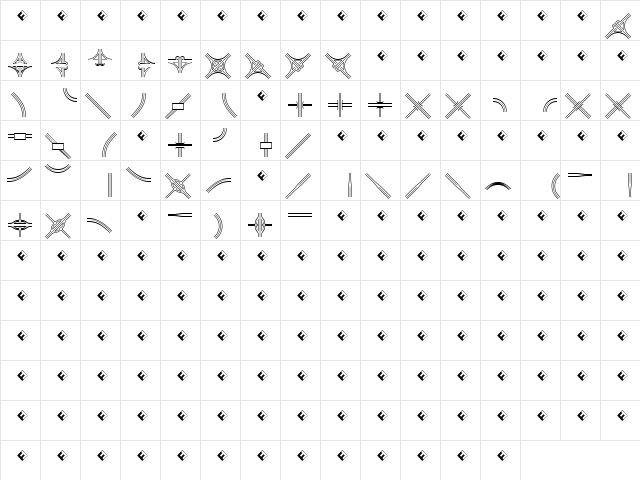 Routes A Regular  glyph index