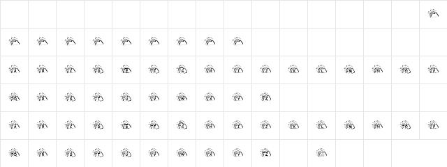 Good Yarning Regular  glyph index