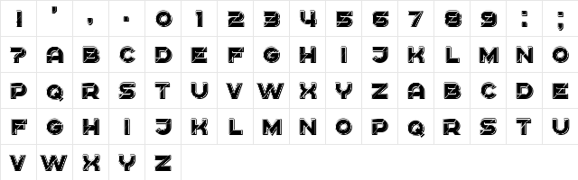 Karambol Filled Regular  glyph index