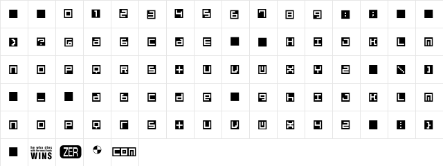 Beatbox InBox  glyph index