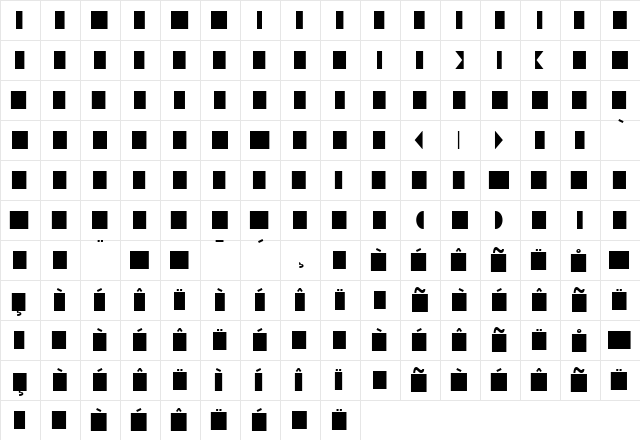 KG Laughter Lines Base Regular  glyph index