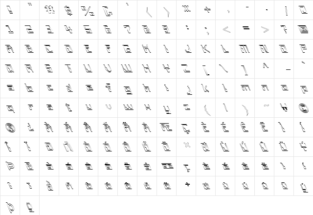 FZ DIGITAL 6 HOLLOW LEFTY Normal  glyph index