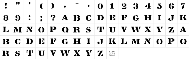 Lintsec Regular  glyph index