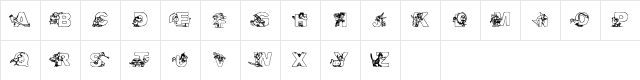 FunnyPets Regular  glyph index