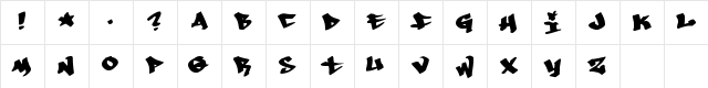 Whoa! Regular  glyph index