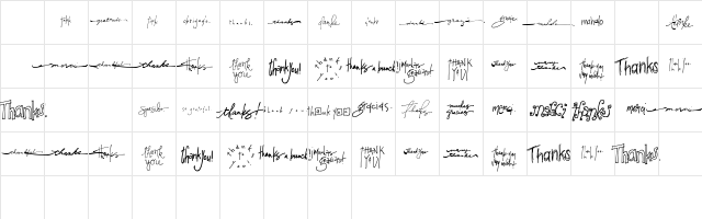 2Peas Thanks All Around Regular  glyph index