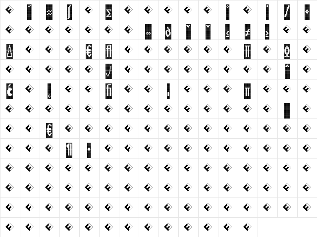 CallFourL-NegativExp Regular  glyph index