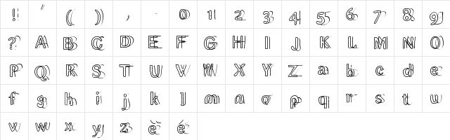 double Medium  glyph index