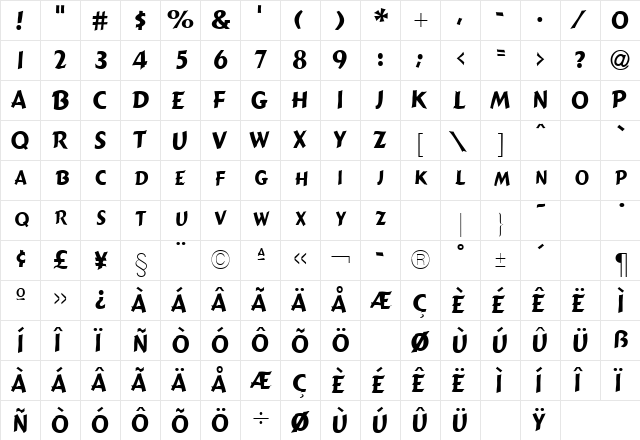 GizmoLightCapsSSK Regular  glyph index