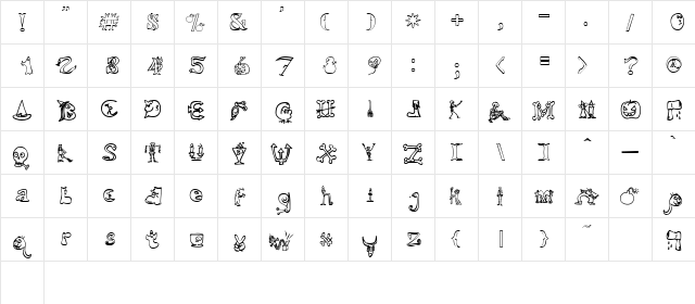 Halloween Match Tryout  glyph index