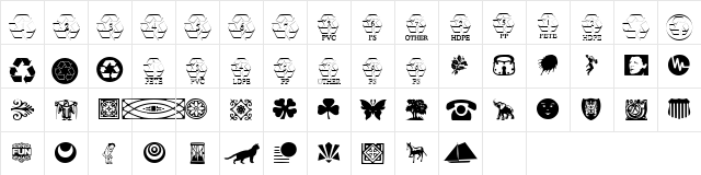 Doodle Dingbats Two SSi Regular  glyph index