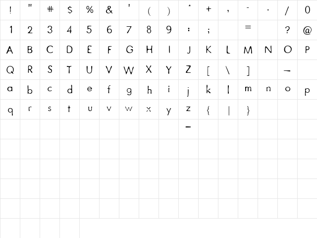 AL Uncle Charles Regular  glyph index