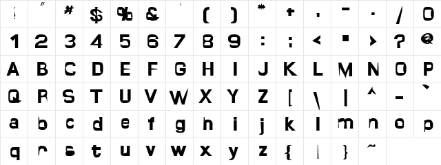 Quropa Regular  glyph index