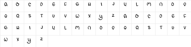 New Regular  glyph index