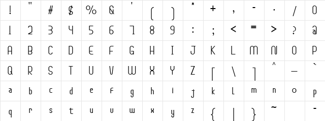 Moorley Hoosten Regular  glyph index