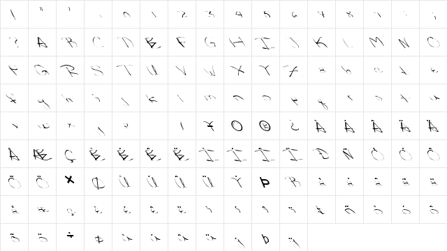 FZ WARPED 32 LEFTY Normal  glyph index