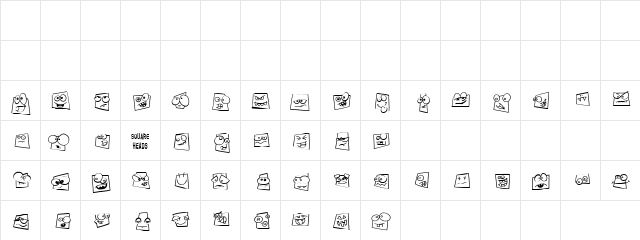 Smily Rose Regular  glyph index
