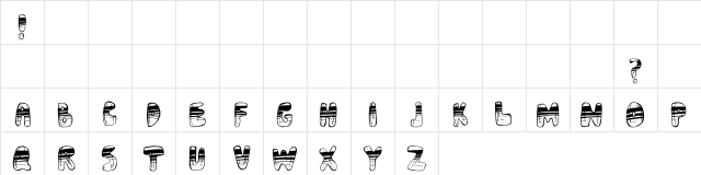Adrenochrome Regular  glyph index