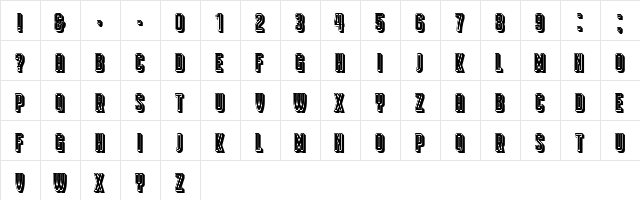 Franchise Filled Regular  glyph index