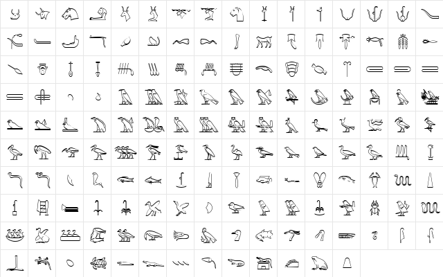 GlyphBasicB Medium  glyph index