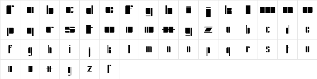 Glas Deco Mo1 Regular  glyph index