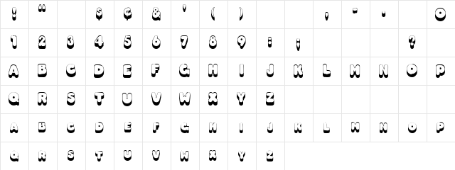 Round Shadow Regular  glyph index