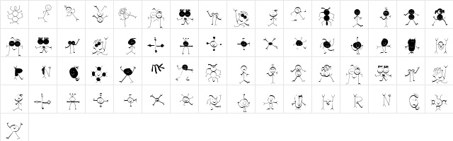 AIMarsMen Regular  glyph index