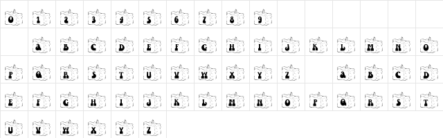 101! Slice of Cake Regular  glyph index