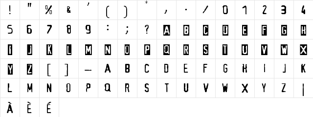 Alias Normal  glyph index