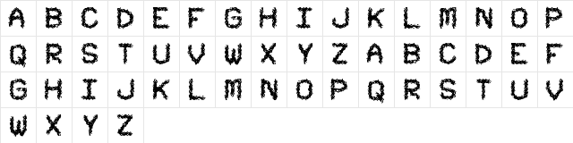 Urban Tribal STF Regular  glyph index