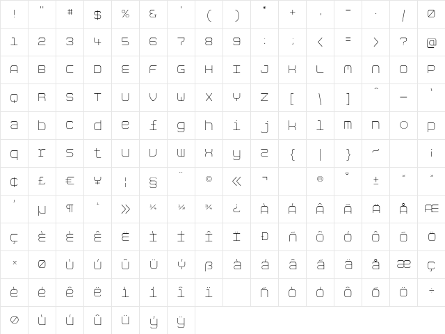 AspirinRefillHalfdose Regular  glyph index