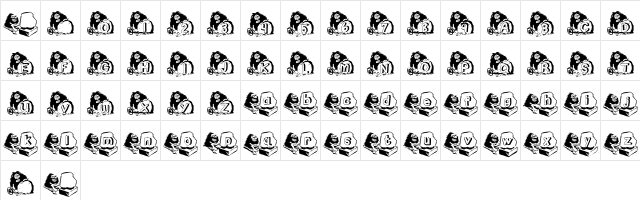 Smilin_John Regular  glyph index