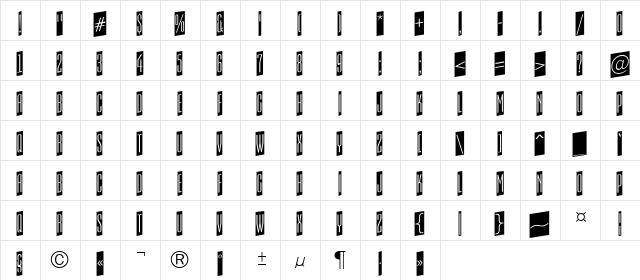 a_EmpirialCmUp Regular  glyph index