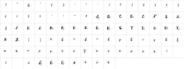 welmove Regular  glyph index