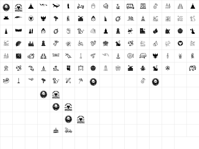 Indonesian Icons Regular  glyph index