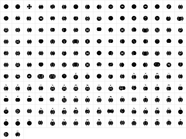 DB Layer 1 BRK Normal  glyph index