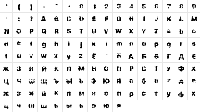 FDMedian Regular  glyph index