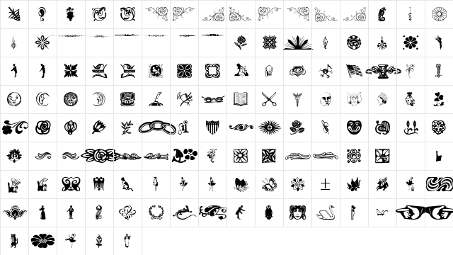 Davys Regular  glyph index