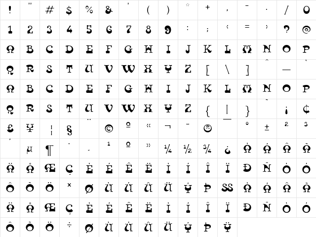 Tambourine Filled D Regular  glyph index