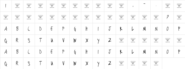 black jacket boys Thin Thin  glyph index