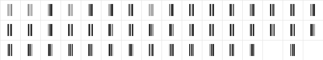 Code39Barcode.fog fog  glyph index